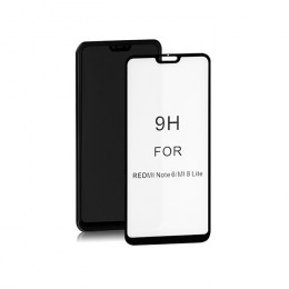 Qoltec Premium tempered glass screen protector for Xiaomi Mi8 Lite | 6D | FULL COVERED | BLACK