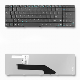 Qoltec Keyboard for Asus K50 | Frame | Black