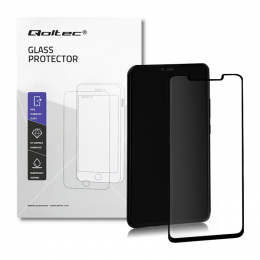 Qoltec Premium tempered glass screen protectors for Huawei Mate 20 Pro | 5D | FULL COVERED | BLACK