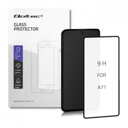 Qoltec Premium tempered glass screen protector for Samsung S10E | FULL COVERED | BLACK