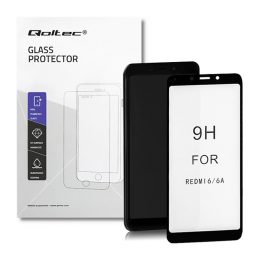 Qoltec Premium tempered glass screen protector for Xiaomi Redmi 6A | 6D | FULL COVERED | BLACK