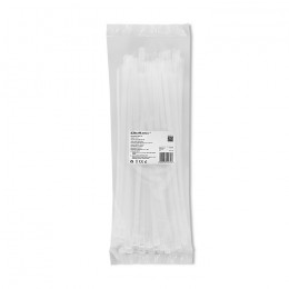 Qoltec Reusable Self-locking cable tie | 7.2*300 mm | Nylon UV | White