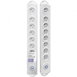 Qoltec Surge protector | 8 sockets | 1.5m | White