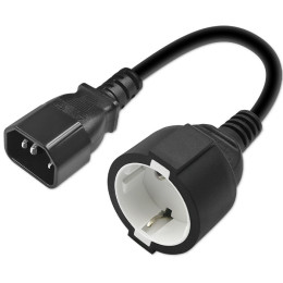 Qoltec Adapter IEC 320 C14/ SCHUKO 0.15M | 3x1.5mm2