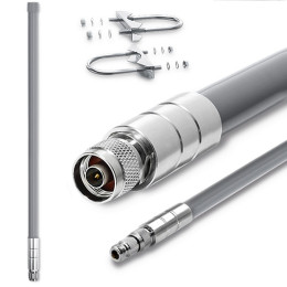Qoltec LoRa Antenna 868 MHz | 12dBi | Omnidirectional | 600&ndash;2700 MHz | Fiberglass | Outdoor | 1.5m