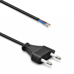 Qoltec Power cable with CEE 7/16 (C) plug | 2x0.75 mm&sup2;  | copper Cu | stripped and soldered | 1.8m