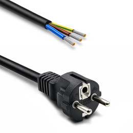 Qoltec SCHUKO CEE 7/7 (E/F) power cable | copper Cu | stripped and soldered | 3x1.50 mm&sup2; | 3 m