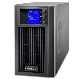 Qoltec Uninterruptible Power Supply UPS On-line | Pure Sine Wave | 1kVA | 800W | LCD | USB