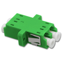 Qoltec Adapter fiber optic LC/APC | Duplex | Singlemode