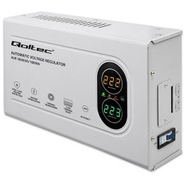 Qoltec Automatic Voltage Stabilizer AVR 3000VA | 1800W | Compact | Toroidal transformer