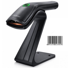 Qoltec Stationary barcode reader code scanner + reader stand | 1D | USB