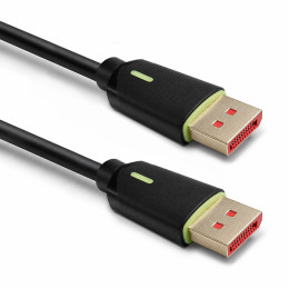 Qoltec DisplayPort v2.1 male cable | DisplayPort v2.1 male | 8K | 80G | 1.5m