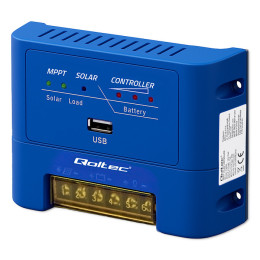 Qoltec Solar charge controller MPPT 15A  for powering DC consumers and charging batteries 12V / 24V | LiFePO4