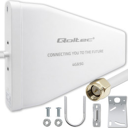 Qoltec 4G 5G LTE antenna | 9dBi | directional | external | SMA male | waterproof | 3m