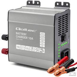 Qoltec Smart Monolith charger for LiFePO4 AGM GEL SLA batteries | 10A | 12V