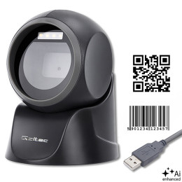 Qoltec 1D | 2D | USB stationary scanner