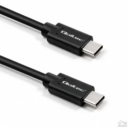 Qoltec USB 2.0 cable type C male | USB 2.0 type C male | 1.4m | Black
