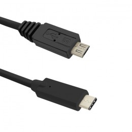 Qoltec Cable USB 3.1 type C male | Micro USB 2.0 B male | 1m