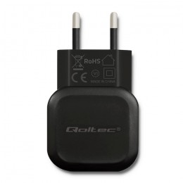 Qoltec Charger 12W  5V  2.4A + Lightning / USB 2.0 |MFI Orginal | 1.5m | Reinforced | Black