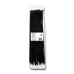 Qoltec Self-locking cable tie | 7.2*400mm | 50 pcs. | Nylon66 | UV | Black