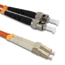Qoltec Patchcord fiber optic LC/UPC - ST/UPC | Multimode | 50/125 | OM2 | Duplex | 2m