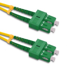 Qoltec Patchcord fiber optic SC/APC - SC/APC | Singlemode | 9/125 | G652D | Duplex | 100m