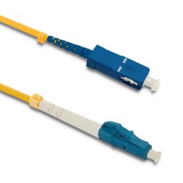 Qoltec Patchcord fiber optic LC/UPC - SC/UPC | Singlemode | 9/125 | G652D | Simplex | 1m