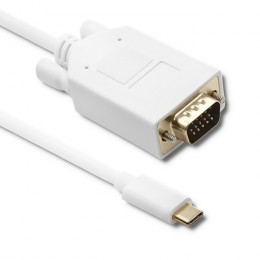 Qoltec USB 3.1 typ C male/ VGA male cable| FULL HD | Alternate mode | 1m