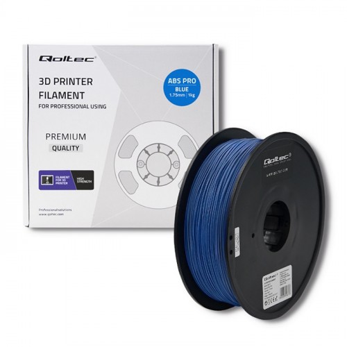 Qoltec Professional filament for 3D print | ABS PRO | 1.75 mm | 1 kg | Blue