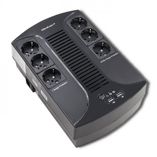 Qoltec Uninterruptible Power Supply | Monolith | 850VA | 510W | 2xUSB