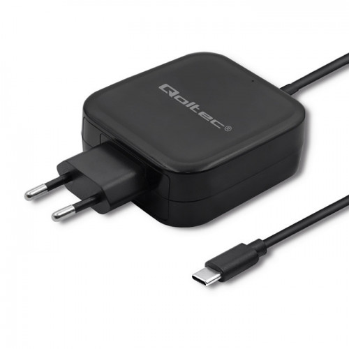 Qoltec Charger | 65W | 5-20V | 3-3.25A | USB type C | PD | Black