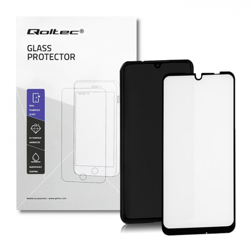 Qoltec Premium tempered glass screen protector for Xiaomi Redmi Note7 | 6D | FULL COVERED | BLACK