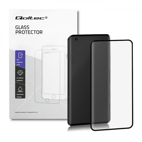 Qoltec Premium tempered glass screen protector for Xiaomi Mi 10 / 10 Pro | FULL COVERED | BLACK | 6D