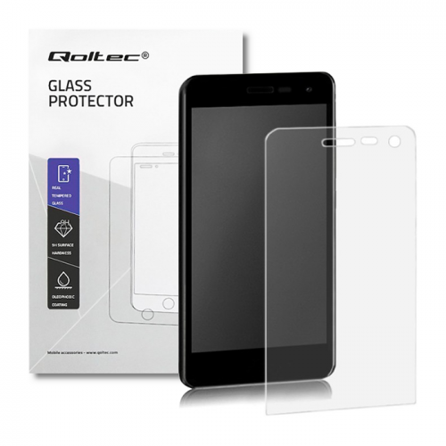 Qoltec Premium tempered glass screen protectors for Samsung Galaxy A7 2017 | BLACK