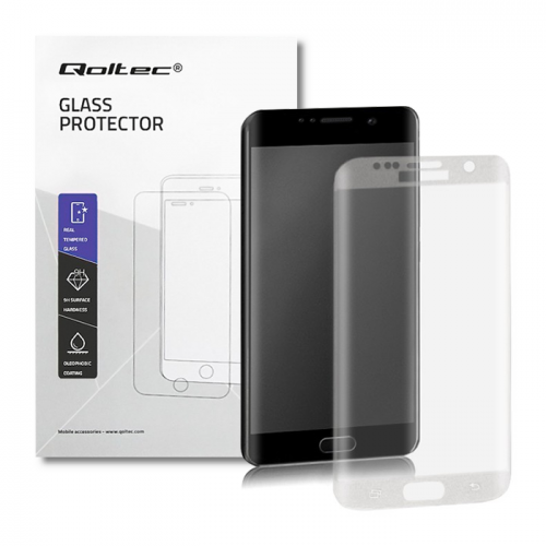 Qoltec Premium tempered glass screen protector for Samsung Galaxy S7 edge | FULL COVERED