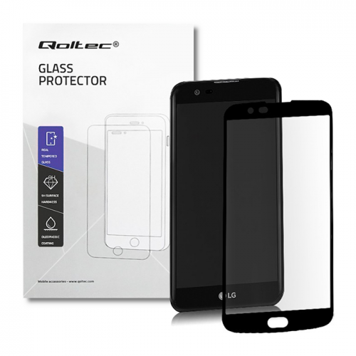 Qoltec Premium tempered glass screen protectors for LG K10 | BLACK