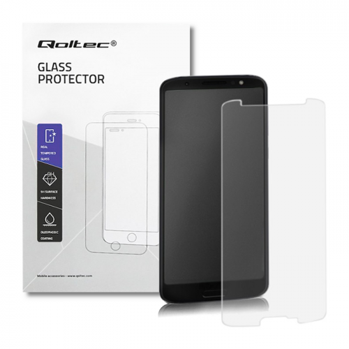 Qoltec Premium tempered glass screen protector for Motorola G6