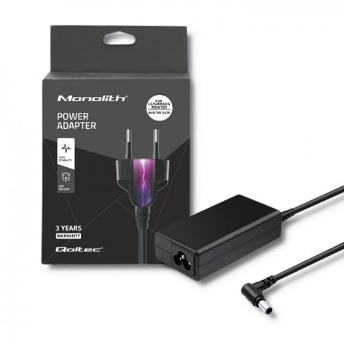 Qoltec Power adapter for LG / Samsung monitor | 65W | 19V | 6.5*4.4  | + power cable