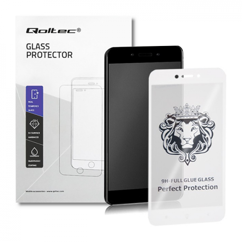 Qoltec Premium tempered glass screen protectors for Xiaomi Redmi 5A | WHITE