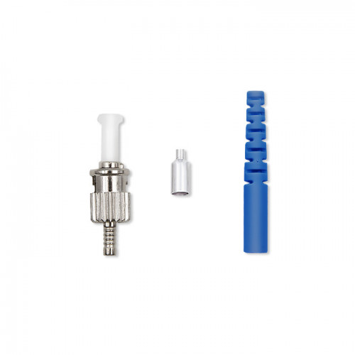 Qoltec Fiber optic ST connector | Singlemode | 2.0mm | Mounting set | 200pcs.