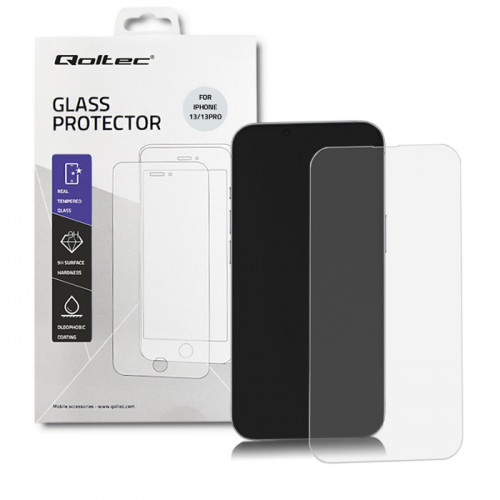 Qoltec PREMIUM tempered glass screen protector for iPhone 13/13 PRO