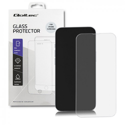 Qoltec PREMIUM tempered glass screen protector for iPhone 13 Max PRO