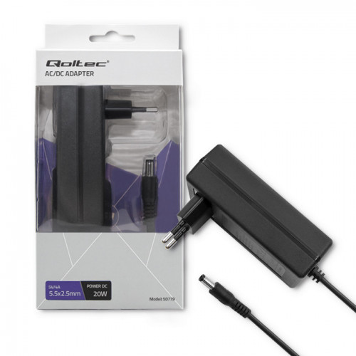Qoltec Plug-in power supply 20W | 5V | 4A | 5.5*2.5