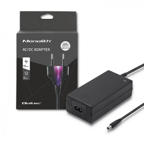 Qoltec Desktop power supply| 48W | 12V | 4A | 5.5*2.1 + power cable