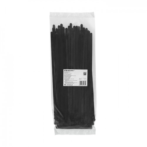 Qoltec Reusable Self-locking cable tie | 7.2*300 mm | Nylon UV | Black