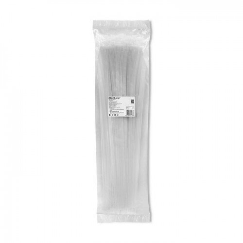 Qoltec Reusable Self-locking cable tie | 7.2*450 mm | Nylon UV | White