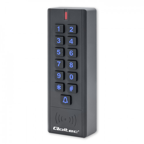 Qoltec Code lock CALISTO with RFID reader | Code | Card | key fob | Doorbell button | IP68 | EM