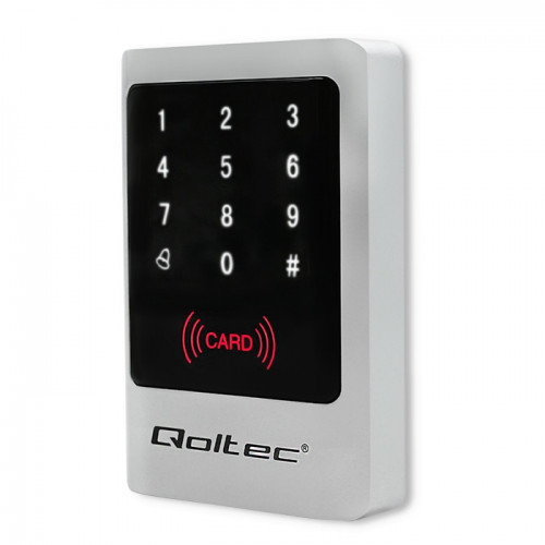 Qoltec Code lock MIMAS with RFID reader Code | Card | key fob | Doorbell button | IP68 | EM
