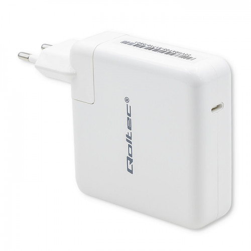 Qoltec Power charger FAST 96W| 5-20V | 3- 4.7A | USB C PD | Laptop | Smartfon | White