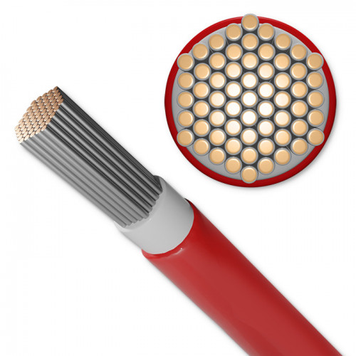 Qoltec Photovoltaic solar cable | 4mm&sup2; |  100m | red